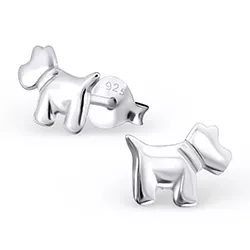 hunde øreringe i sølv