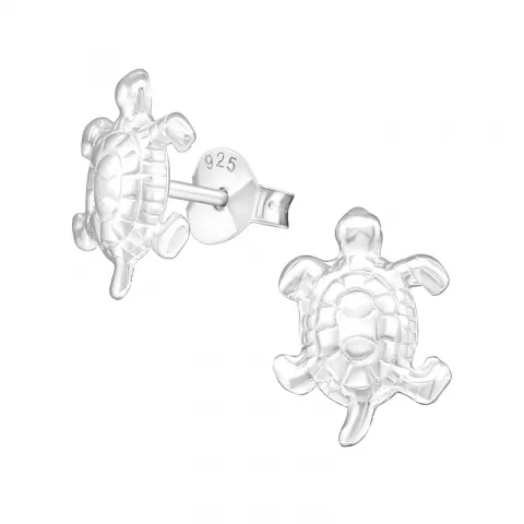 skildpadde øreringe i sølv