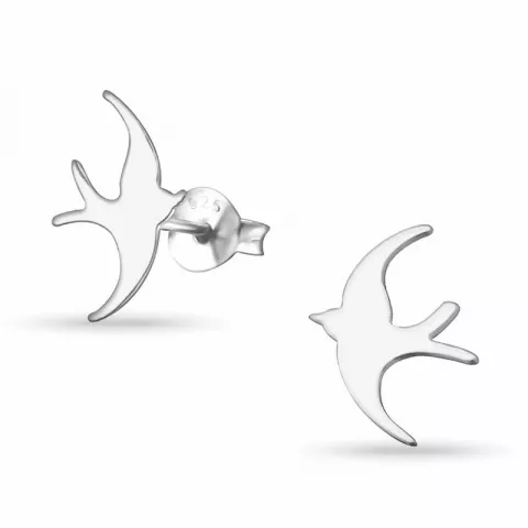 Svale øreringe i sølv