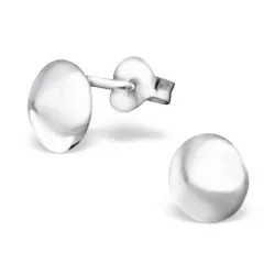 7 mm runde øreringe i sølv