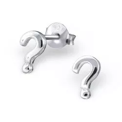 Spørgsmålstegn øreringe i sølv