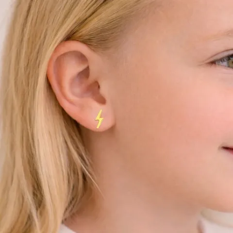 lyn øreringe i forgyldt sølv - Little Ones