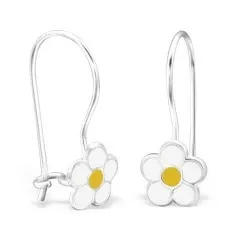 Blomster øreringe i sølv