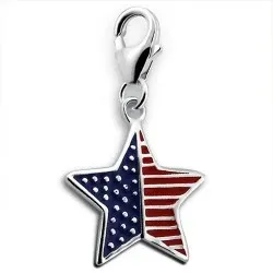 USA charms til armbånd i sølv