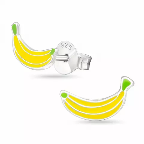 banan gule øreringe i sølv