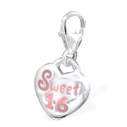 Sweet 16 charms vedhæng i sølv 