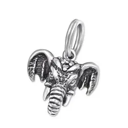 Elefant charms til armbånd i oxideret sterlingsølv