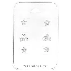 Stjerne øreringe i sølv