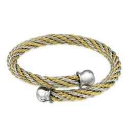Snoet armbånd i Rustfrit stål 13 cm - 17 cm x