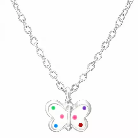 sommerfugl halskæde i sølv med vedhæng i sølv