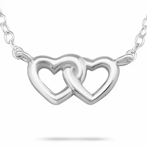 Elegant halskæde i sølv med hjertevedhæng i sølv