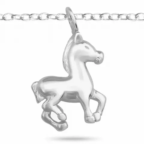 Lille heste armbånd i sølv med hest i sølv