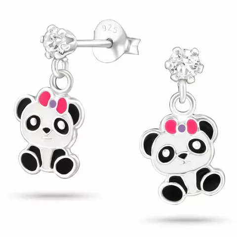 panda øreringe i sølv