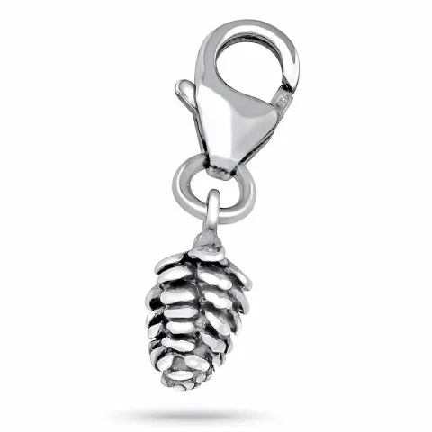 Grankogle charm i sølv