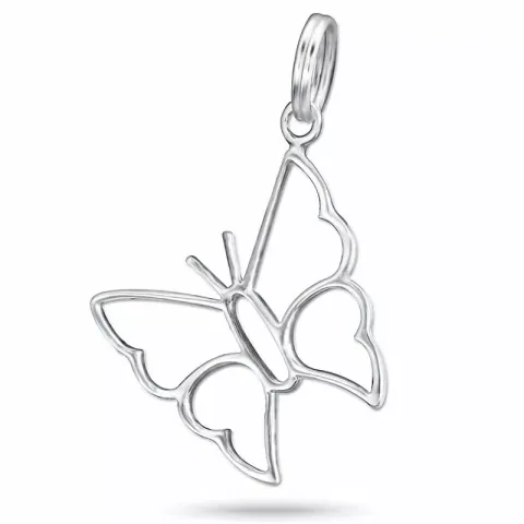 Elegant sommerfugl charm i sølv