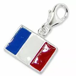 Flag charm i sølv
