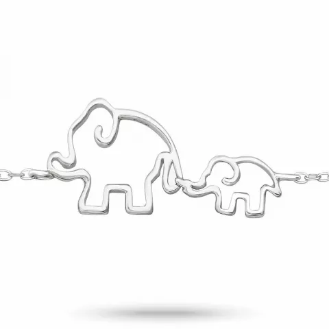 elefant armbånd i sølv med elefant i sølv