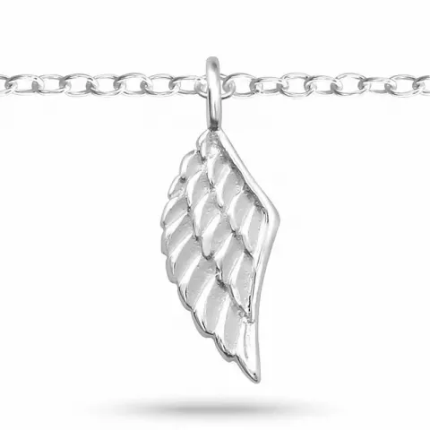 Elegant vinge armbånd i sølv med vedhæng i sølv