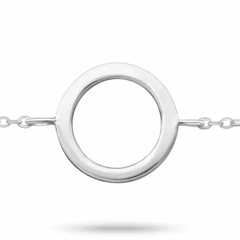 Rundt armbånd i sølv med vedhæng i sølv