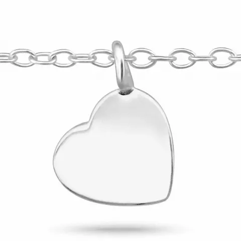 Lille hjerte armbånd i sølv med hjertevedhæng i sølv