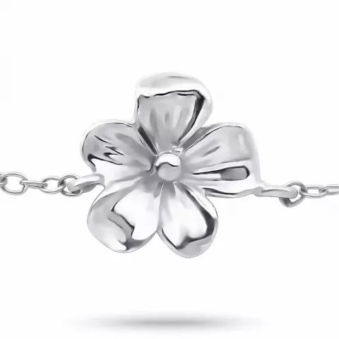 Blomst armbånd i sølv med blomstervedhæng i sølv