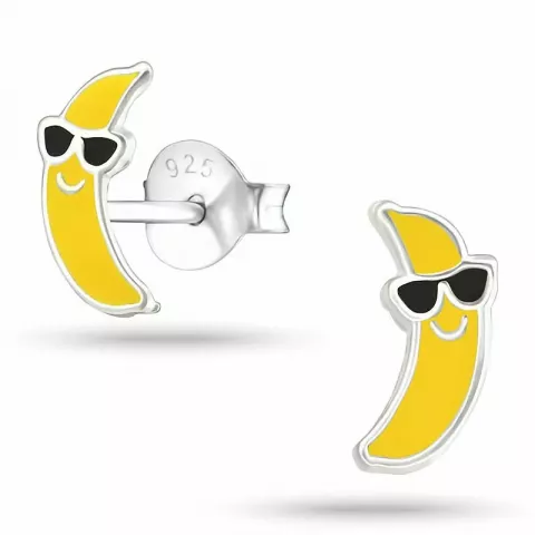 banan øreringe i sølv