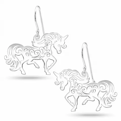 heste øreringe i sølv