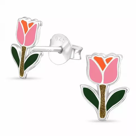 tulipan ørestikker i sølv