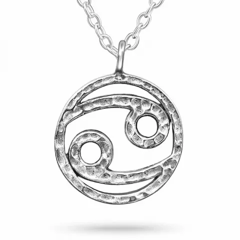 Stjernetegn krebsen halskæde i sølv med vedhæng i sølv