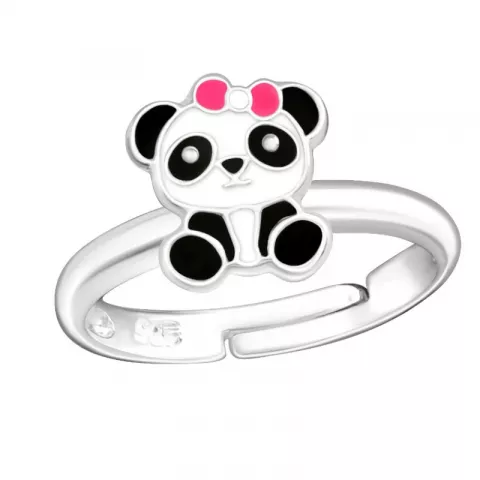 panda børnering i sølv