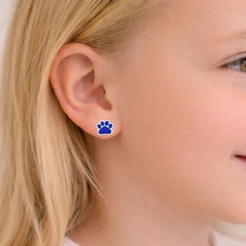 pote krystal ørestikker i sølv - Little Ones