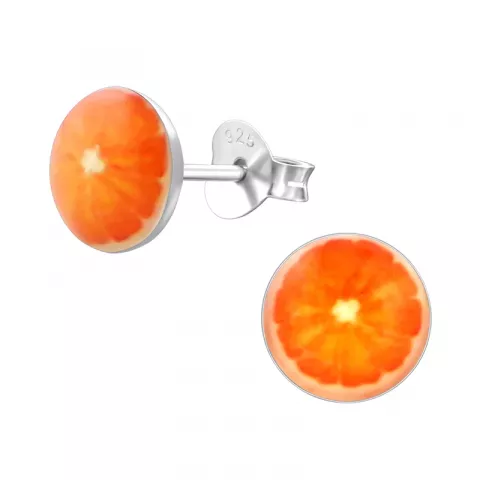 Appelsin øreringe i sølv