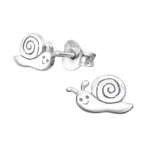 Blanke Snegle øreringe i sølv