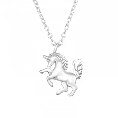 heste Halskæde med vedhæng i sølv