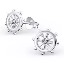 Hjul øreringe i sølv
