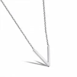 halskæde i Rustfrit stål med vedhæng i stål