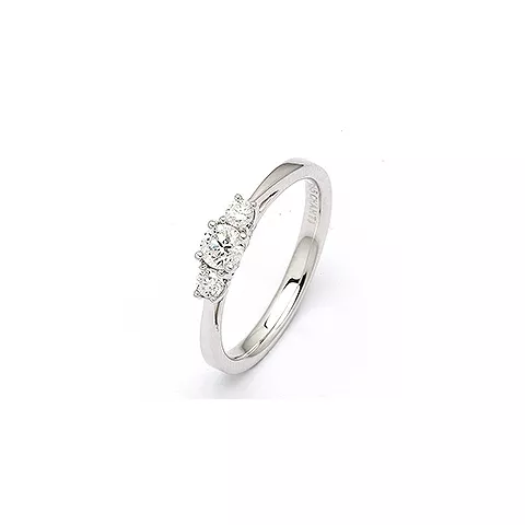 Diamant ring i 14 karat hvidguld 0,21 ct 0,132 ct
