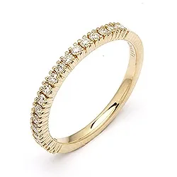 Smal diamantring i 14 karat guld 0,27 ct