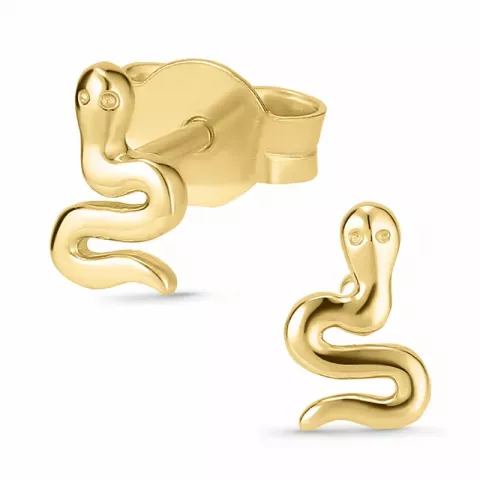 slange ørestikker i 9 karat guld