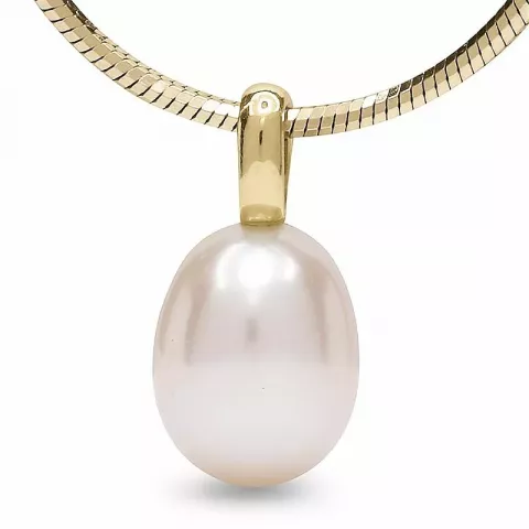 Elegant perle vedhæng i 14 karat guld