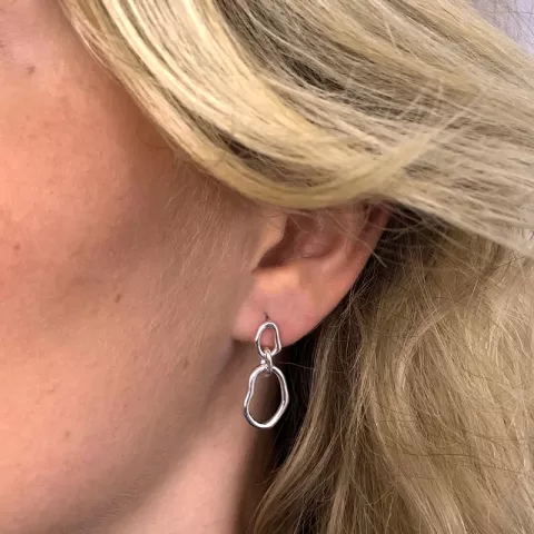 lange øreringe i sølv