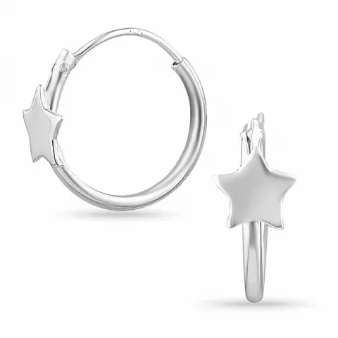 11 mm stjerne Creoler øreringe i sølv
