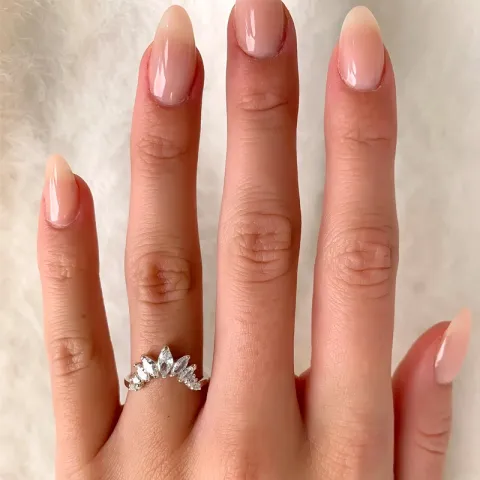 Kollektionsprøve zirkon ring i sølv