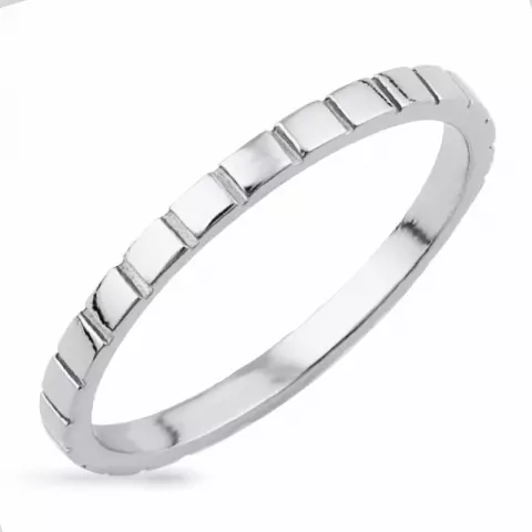 struktureret ring i sølv