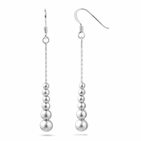 lange kæde øreringe i sølv