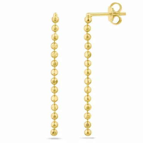 lange kæde øreringe i forgyldt sølv