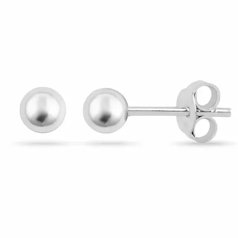 4 mm kugle ørestikker i sølv