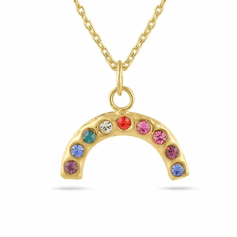 Halskæde med vedhæng i forgyldt sølv