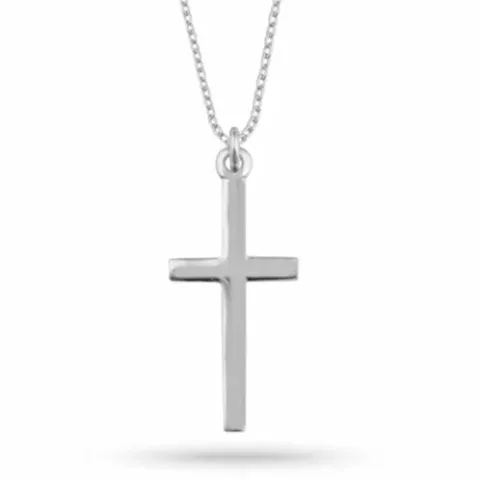 Kollektionsprøve kors halskæde i sølv med korsvedhæng i sølv