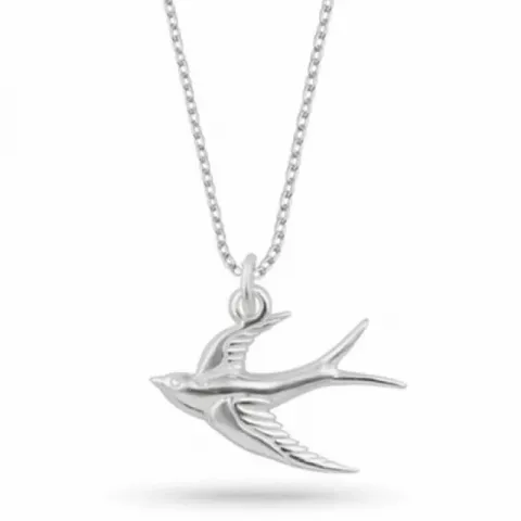 fugl halskæde i sølv med vedhæng i sølv